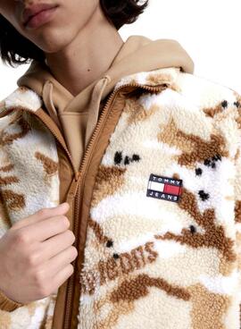 Casaca Tommy Jeans Sherpa Camo para Homem