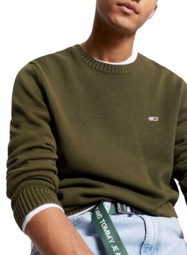 Camisola Tommy Jeans Essential Crew Verde Homem