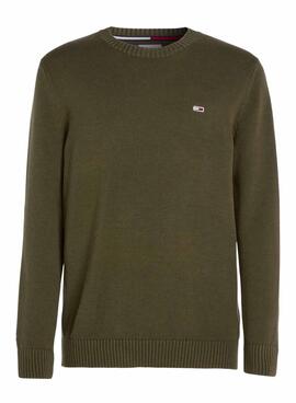 Camisola Tommy Jeans Essential Crew Verde Homem