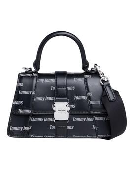 Bolsa Tommy Jeans Alimentos Print Logos Preto Mulher