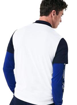 Polo Lacoste Sport Colorblock Marinha Para Homem