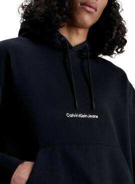 Sweat Calvin Klein Institutional Hoodie Preto