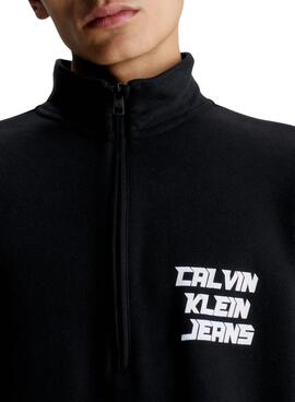 Sweat Calvin Klein Jeans Futuro 3D Preto Homem