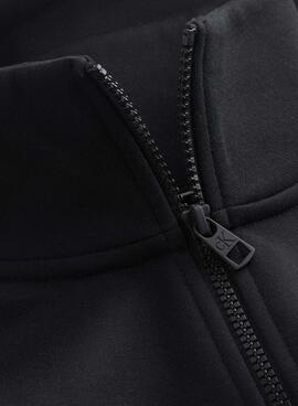 Sweat Calvin Klein Jeans Logo Tape Zip Preto