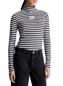 T-Shirt Calvin Klein Jeans Striped Rolo Neck CK