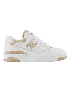 Sapatilhas New Balance BB550 Branco Camel Mulher