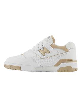 Sapatilhas New Balance BB550 Branco Camel Mulher