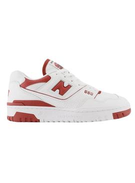 Sapatilhas New Balance BB550 Branco Vermelho Mulher