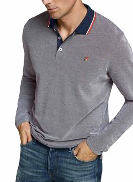 Polo Jack & Jones Bluwin M/L Cinza para Homem