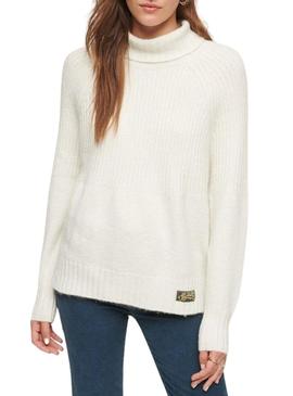 Camisola Superdry Essential Rib Branco para Mulher