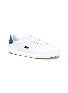 Sapatilhas Lacoste Graduate Couro Branco Mulher