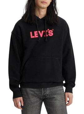 Sweat Levis Relaxed Graphic Preto para Homem