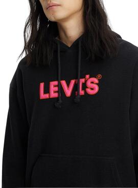 Sweat Levis Relaxed Graphic Preto para Homem
