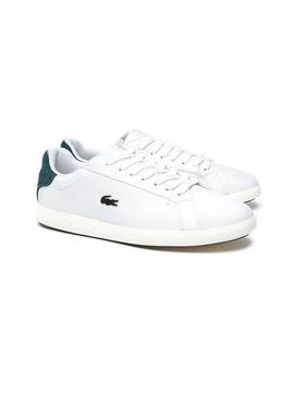 Sapatilhas Lacoste Graduate Couro Branco Mulher