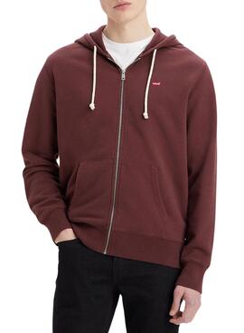 Casaca Levis Original Zíper Bordeaux Homem