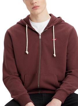 Casaca Levis Original Zíper Bordeaux Homem