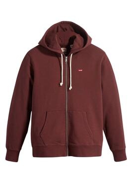 Casaca Levis Original Zíper Bordeaux Homem