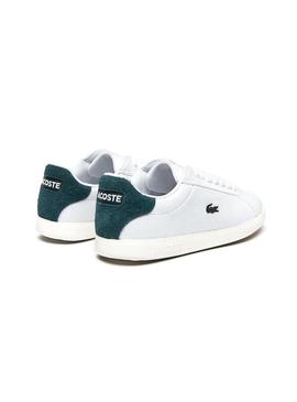 Sapatilhas Lacoste Graduate Couro Branco Mulher