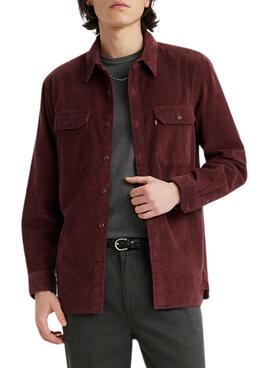 Camisa Levis Jackson Worker Bordeaux para Homem