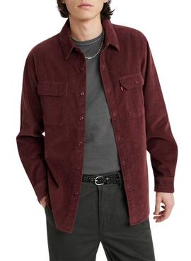 Camisa Levis Jackson Worker Bordeaux para Homem