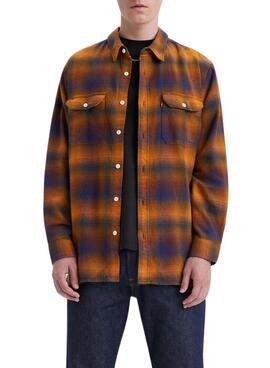 Camisa Levis Jackson Worker Frames Laranja Homem