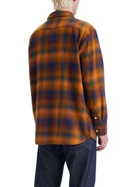 Camisa Levis Jackson Worker Frames Laranja Homem