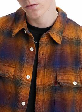 Camisa Levis Jackson Worker Frames Laranja Homem