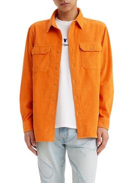 Camisa Levis Jackson Worker Laranja para Homem