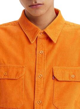 Camisa Levis Jackson Worker Laranja para Homem