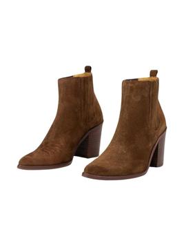 Botins Dakota Moldado Pele Marrom para Mulher