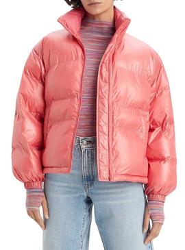 Casaca Levis Retro Puffer Rosa para Mulher