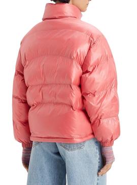 Casaca Levis Retro Puffer Rosa para Mulher