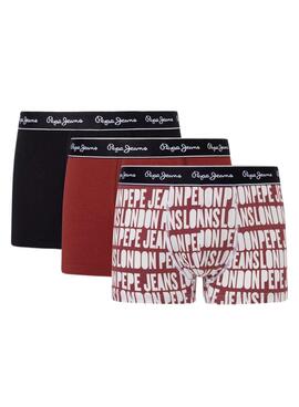 Pack 3 Boxers Pepe Jeans Allsobre Bordeaux Homem