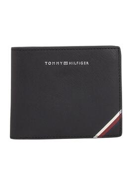 Carteira Tommy Hilfiger Preto Com Solapa Homem
