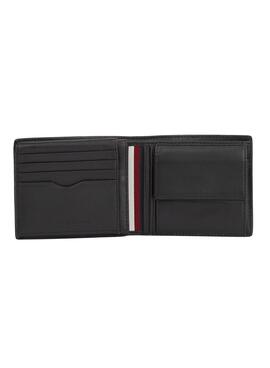 Carteira Tommy Hilfiger Preto Com Solapa Homem