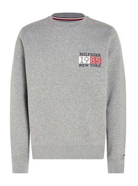 Sweat Tommy Hilfiger New York Flag Cinza Homem