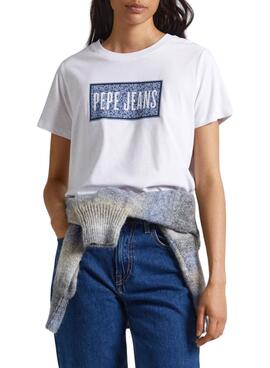 T-Shirt Pepe Jeans Cat Branco para Mulher