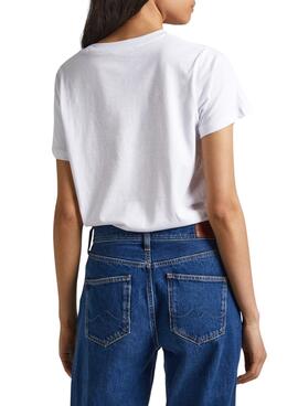 T-Shirt Pepe Jeans Cat Branco para Mulher