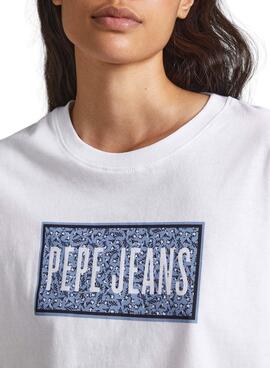 T-Shirt Pepe Jeans Cat Branco para Mulher