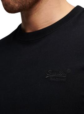 T-Shirt Superdry Vintage Logo Preto para Homem