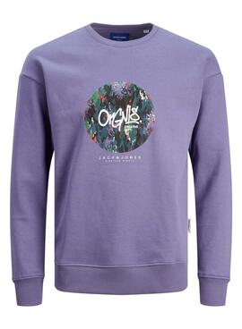 Sweat Jack & Jones Silverlake Violeta Homem