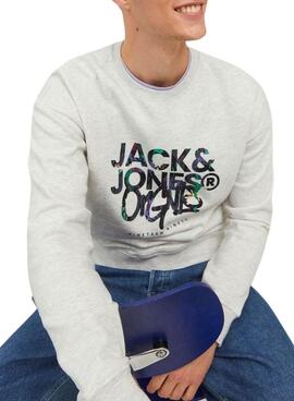 Sweat Jack & Jones Silverlake Branco Homem