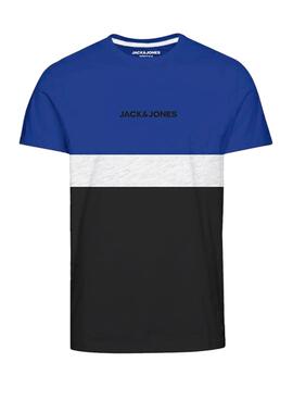 T-Shirt Jack & Jones Eired Block Azul Homem