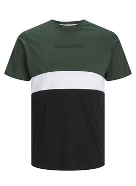 T-Shirt Jack & Jones Eired Block Verde Homem