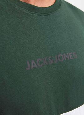T-Shirt Jack & Jones Eired Block Verde Homem