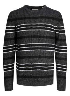 Camisola Jack & Jones Torção Listras Preto Homem
