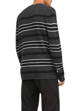 Camisola Jack & Jones Torção Listras Preto Homem