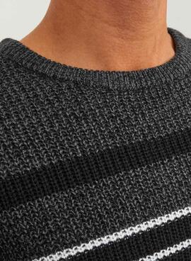 Camisola Jack & Jones Torção Listras Preto Homem