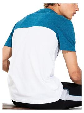 T-Shirt Lacoste Sport Colorblock Azul Homem