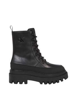 Botas Calvin Klein Flatform Lace Up Preto Mulher